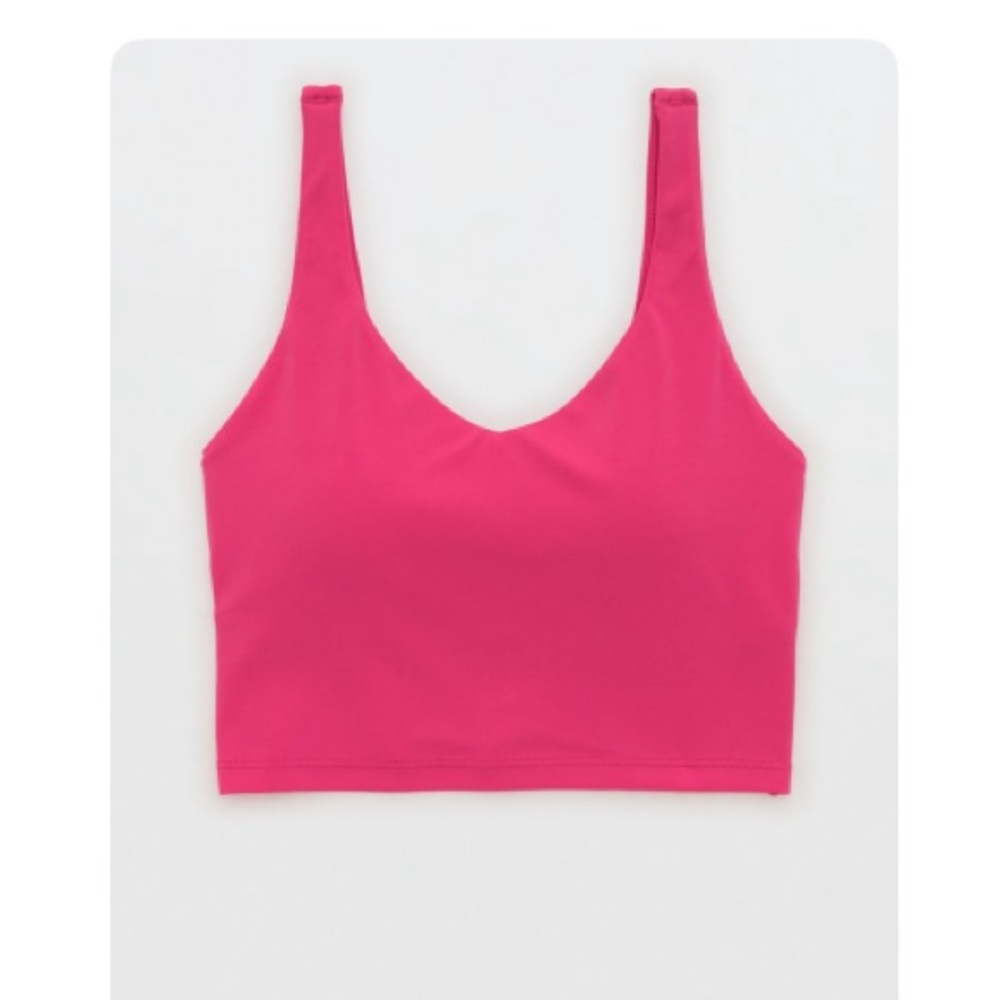 OFFLINE By Aerie Real Me Low Key
Longline Sports Bra Tank Solar Pink M - Picture 2 of 4